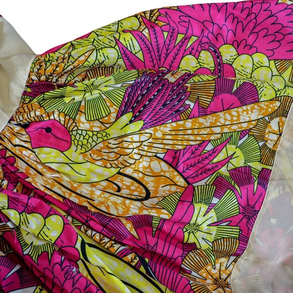 Vintage 1960s African Waxhaus Hummingbird Print Two-Piece Set Super Wax Cotton - Picture 14 of 17